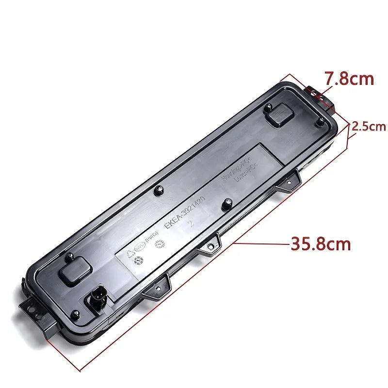 Black durable plastic protective cover with precise 35.8cm x 7.8cm x 2.5cm dimensions.