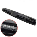 Glossy black LED bumper light bar with integrated clear lens LED modules.