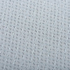 Close-up of durable, light grey woven fabric material with a textured grid pattern.