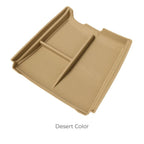 Desert color custom-fit TPE car floor mat with anti-slip ridges and protective edges