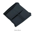 Dark blue textured waterproof rubber car trunk mat with dividing compartments