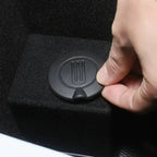 Black matte waterproof plug cover for BYD car interior storage compartment.