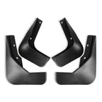 Set of four durable black plastic car mud flaps for vehicle protection
