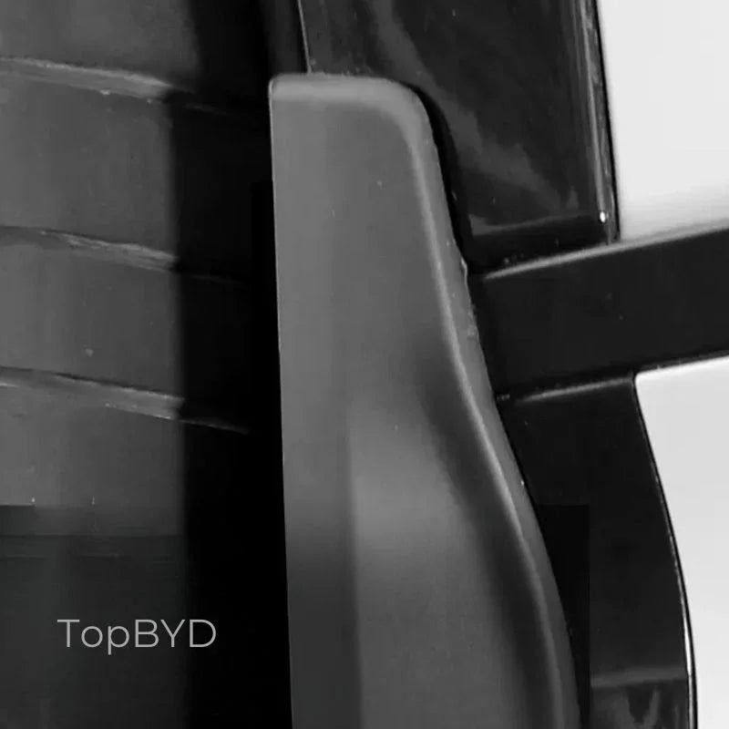 Close-up of a durable matte black protective trim accessory for BYD vehicles.