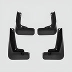 Set of four professional matte black durable plastic mud flaps for car protection