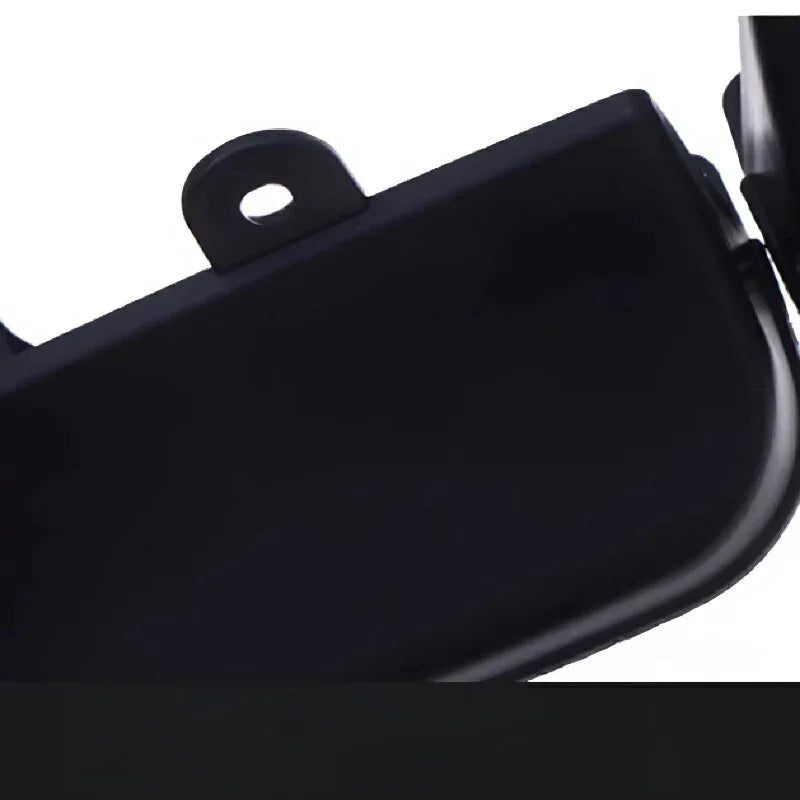 Black matte-finish durable plastic protective cover with integrated mounting hole.