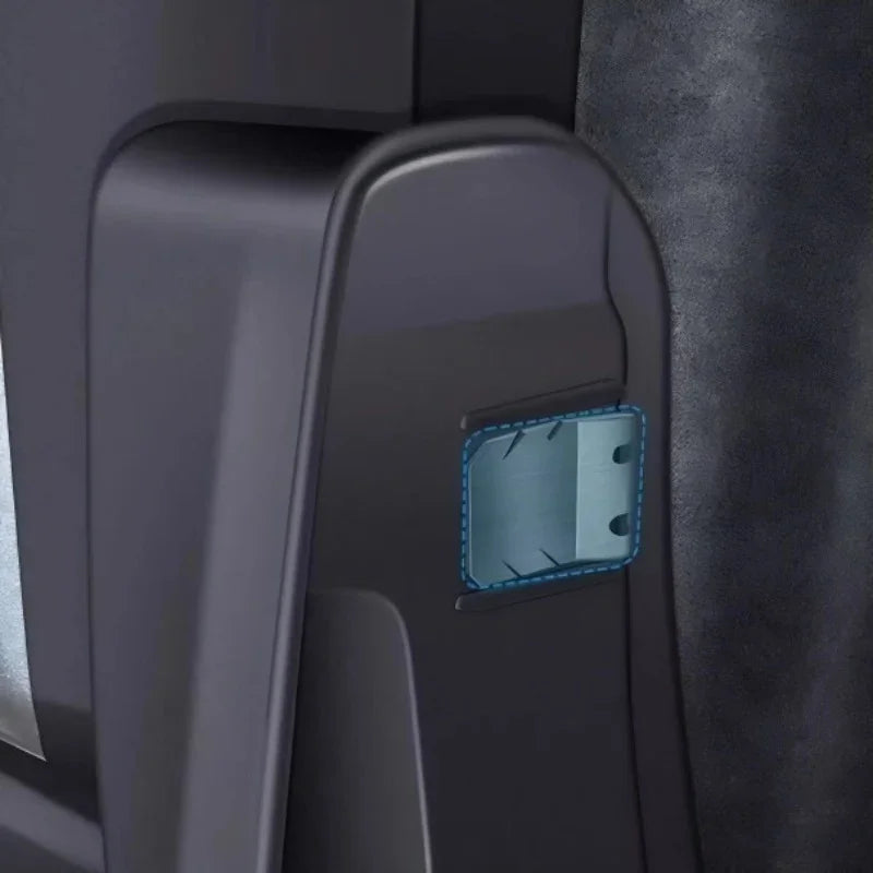 Black matte door pocket protector with a durable, custom-fit design for BYD interior.