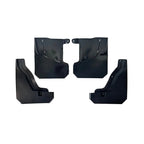 Set of 4 durable black heavy-duty plastic splash guards for BYD vehicle protection.