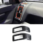 Black carbon fiber texture air vent trim covers for BYD car interior