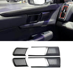 Carbon fiber style black honeycomb door handle cover trim for BYD car interior
