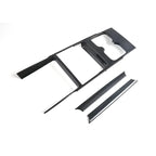 Professional carbon fiber center console trim set in glossy black for BYD car interior