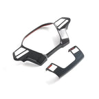 Carbon fiber interior trim pieces in grey with red accents for BYD car accessories