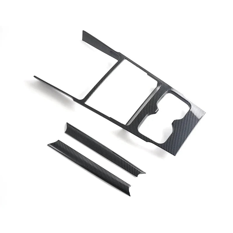 Carbon fiber interior trim set in grey for BYD car center console and dashboard