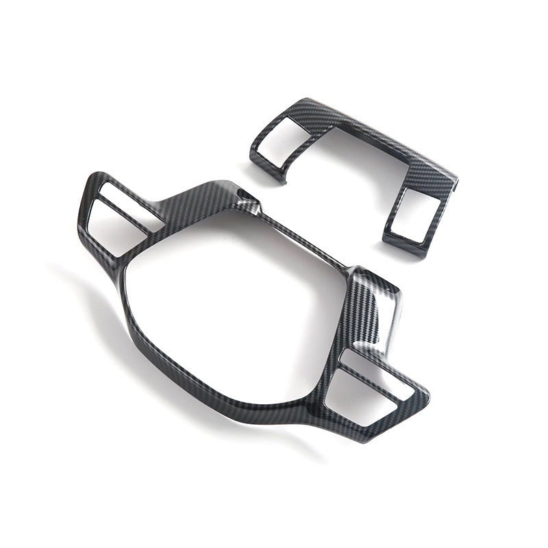 Carbon fiber textured grey interior trim panels for BYD vehicle