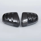 Pair of glossy black carbon fiber side mirror covers for BYD cars