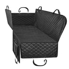 Professional black quilted waterproof car seat protector with side flaps and secure straps