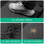 Black anti-slip 3D textured waterproof car floor mats made of durable, easy-to-clean material.