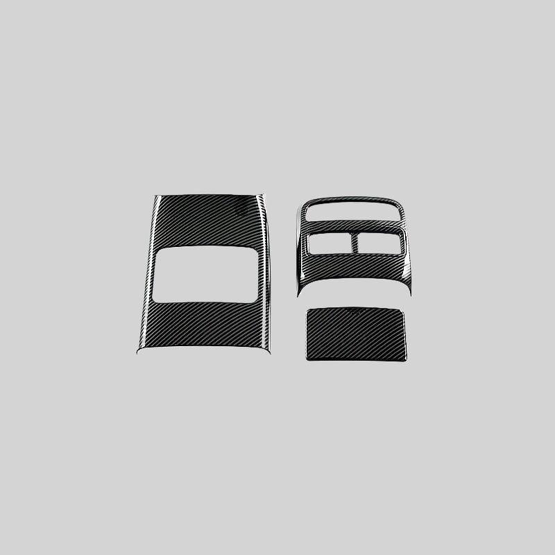 Professional black carbon fiber center console trim set for BYD car interior