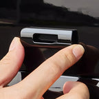 Glossy black protective cover for BYD car door handle, made of durable high-quality material.