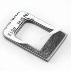 Premium silver metallic door handle trim with a textured carbon fiber finish for BYD models.