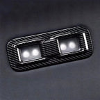 Black carbon fiber texture window switch panel for BYD vehicle interior.