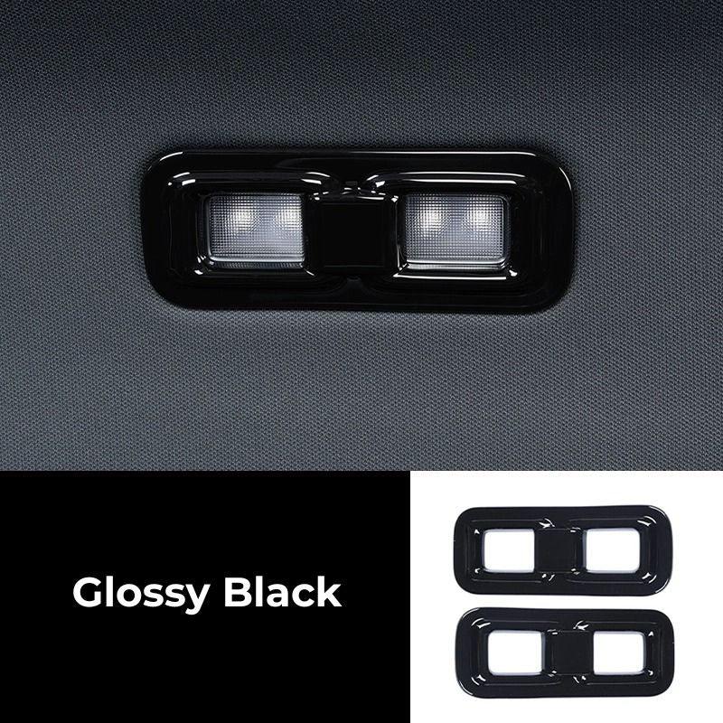 Glossy black interior light trim covers for BYD, featuring a high-shine polished finish.