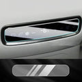 Sleek black digital temperature control panel with glowing blue LED interface for BYD interior.