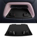 Black silicone car seat organizer with cute pink cat-shaped cable holders.