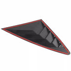 Black carbon fiber style rear spoiler with distinctive red trim accents.