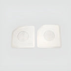 Pair of premium white TPE waterproof floor mats with anti-slip textured patterns.