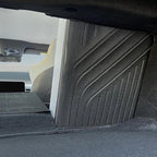 Black textured TPE trunk side protector mat for custom BYD car interior protection.