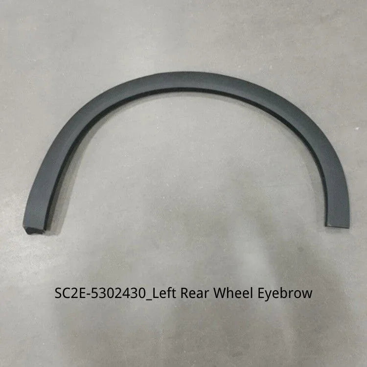 Matte black left rear wheel eyebrow trim for BYD vehicles