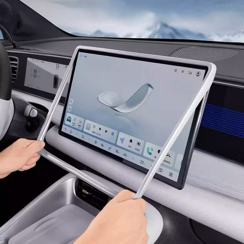 Installing BYD Seal 06 screen protector frame silicone edge guard