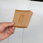 Tan waterproof silicone door handle cover for BYD, featuring a durable matte finish.