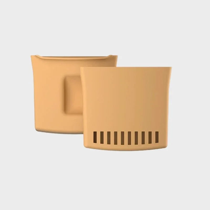 Tan beige premium waterproof car cup holder inserts made of durable flexible silicone.