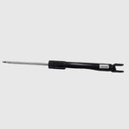 Professional black metal automotive gas shock absorber strut with polished silver piston