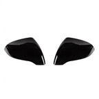 Pair of gloss black mirror covers made from durable ABS plastic for car exterior styling
