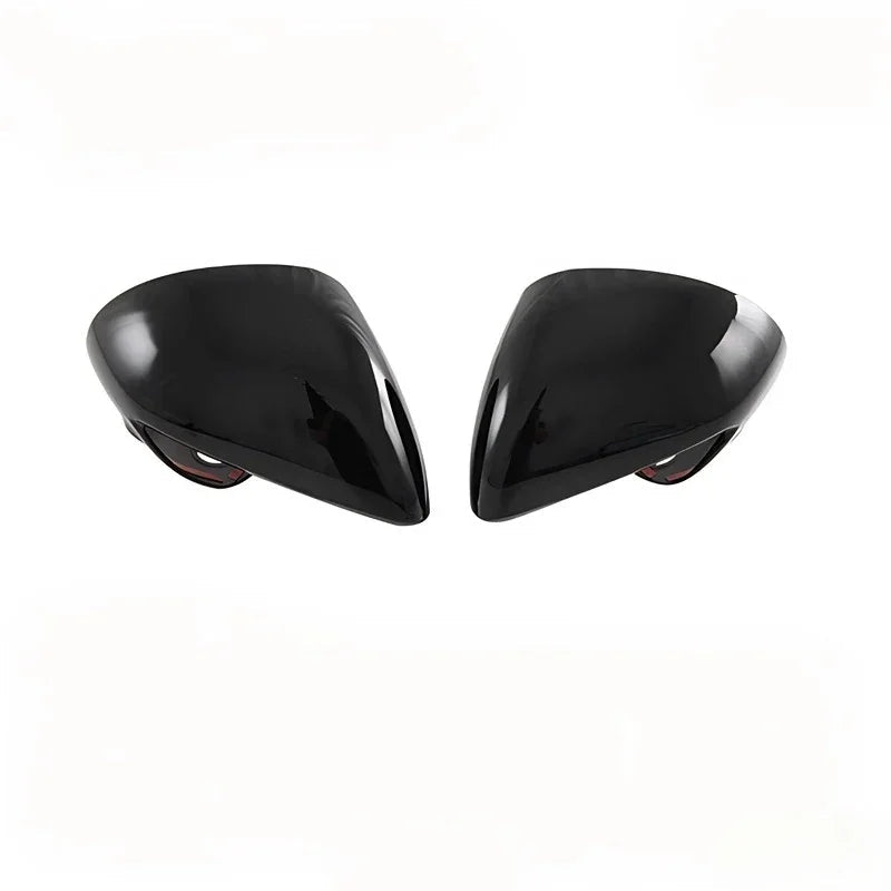 Pair of glossy black ABS plastic side mirror covers for BYD vehicle