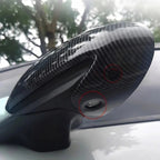 Glossy grey carbon fiber side mirror cover for BYD with integrated sensor ports