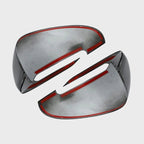 Carbon fiber texture side mirror covers with striking red trim accents.