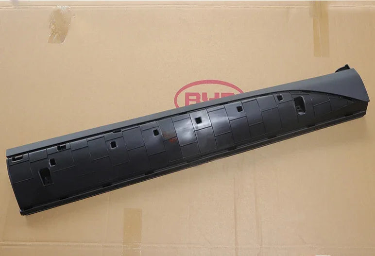 Durable black matte plastic rear bumper trim protector for BYD vehicle protection.