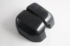 Glossy black carbon fiber car side mirror covers for a premium, sporty look.