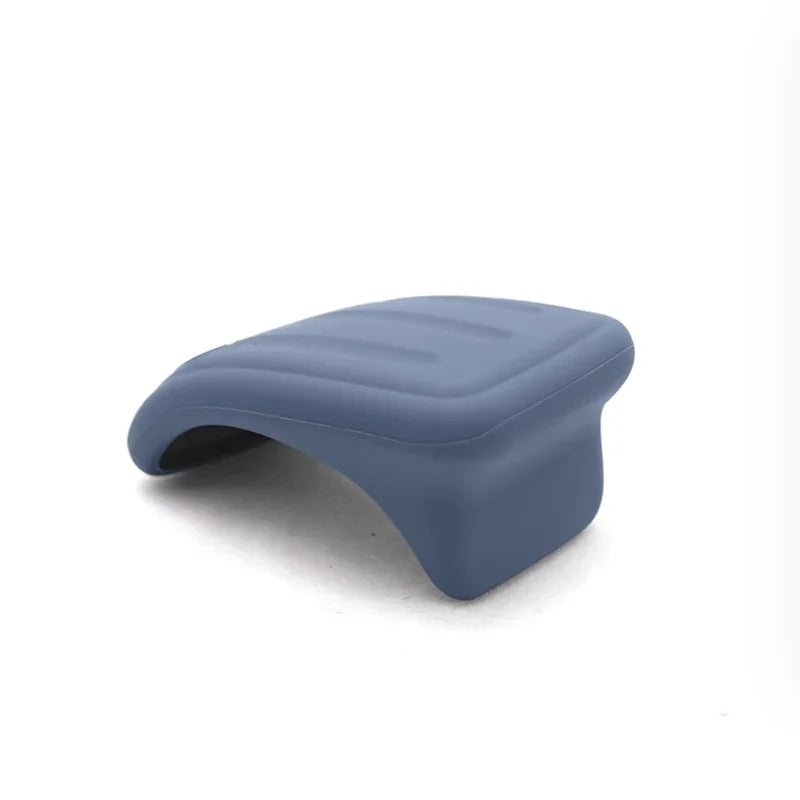 Professional grey memory foam ergonomic car lumbar support cushion with contoured ridges