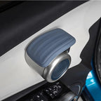 Grey silicone ribbed cover for car door speaker handle