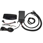 Professional black automotive switch panel kit with control module and durable wiring loom