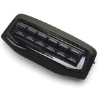 Glossy black plastic 6-gang switch panel with labeled AUX1 to AUX6 buttons