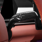 Carbon fiber gear shift knob cover in black for BYD car interior
