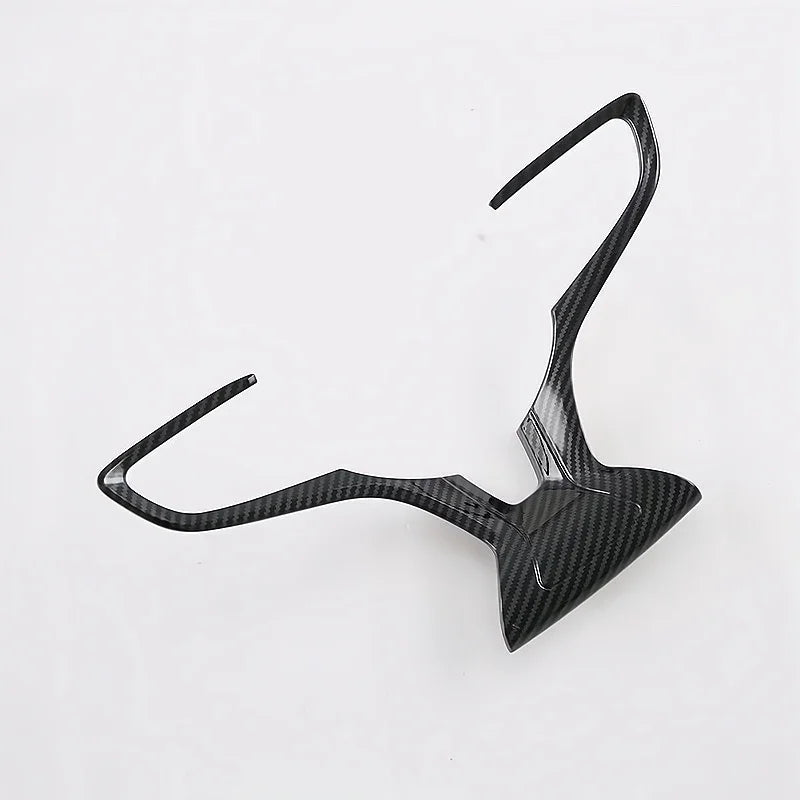Carbon fiber pattern interior door handle trim for BYD models in black