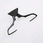 Black carbon fiber patterned interior trim accessory for BYD car door handles.