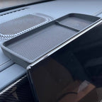 Grey textured silicone dashboard storage tray for BYD car interior